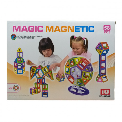 Магнитный конструктор Magik Magnetic iQ 58 деталей