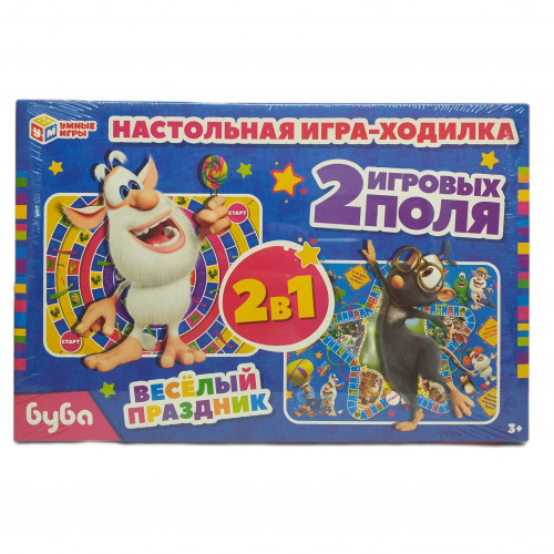 Настольная игра-ходилка 2в1 Весёлый праздник