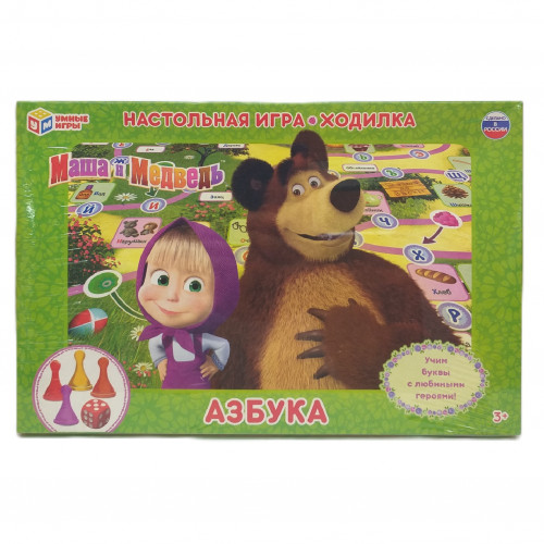 Настольная игра-ходилка Маша и Медведь Азбука