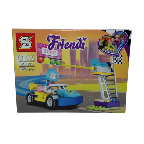 Игрушка Конструктор Friends, гоночная машинка