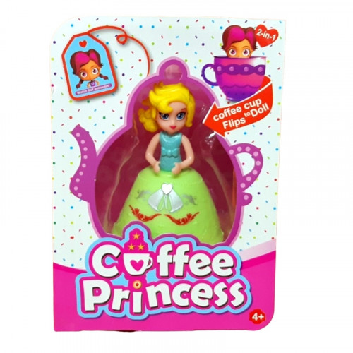 Кукла Coffee Princess Cuppatinis салатовое платье